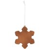 Clayre & Eef 6PR5354 Decorazione Ciondolo Fiocco di Neve 9x1x10 cm Bianco Marrone