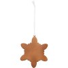Clayre & Eef 6PR5355 Decorazione Ornamento Fiocco di Neve 9x1x10 cm Bianco e Marrone