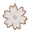 Clayre & Eef 6PR5356 Decorazione Ornamento Fiocco di Neve 9x1x10 cm Bianco
