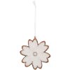 Clayre & Eef 6PR5356 Decorazione Ornamento Fiocco di Neve 9x1x10 cm Bianco