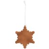 Clayre & Eef 6PR5357 Decorazione Ornamento Fiocco di Neve 9x1x10 cm Bianco Marrone