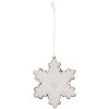Clayre & Eef 6PR5358 Decorazione Ciondolo Fiocco di Neve 9x1x10 cm Bianco & Marrone