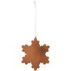 Clayre & Eef 6PR5358 Decorazione Ciondolo Fiocco di Neve 9x1x10 cm Bianco & Marrone