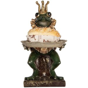 Clayre & Eef 6PR5565 Decorazione Rana 16x15x28 cm Verde