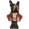 Decorazione busto di cane Clayre & Eef 6PR5577 15x12x26 cm