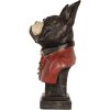 Decorazione busto di cane Clayre & Eef 6PR5577 15x12x26 cm