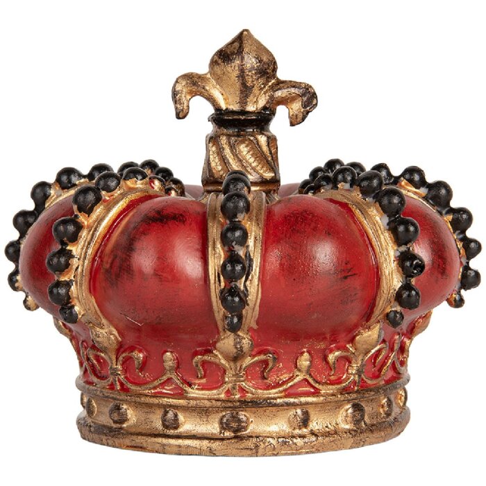 Decorazione Corona Ø 13x11 cm Clayre & Eef 6PR5583 Rosso-Oro