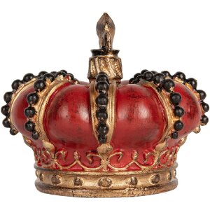 Decorazione Corona Ø 13x11 cm Clayre & Eef 6PR5583 Rosso-Oro