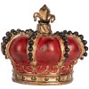 Decorazione Corona Ø 13x11 cm Clayre & Eef 6PR5583 Rosso-Oro