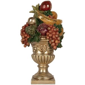 Clayre & Eef 6PR5585 Decorazione Cesta per Frutta 25x24x44 cm dorata