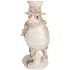 Clayre & Eef 6PR5925 Decorazione Uccello 5x3x8 cm Beige e Bianco