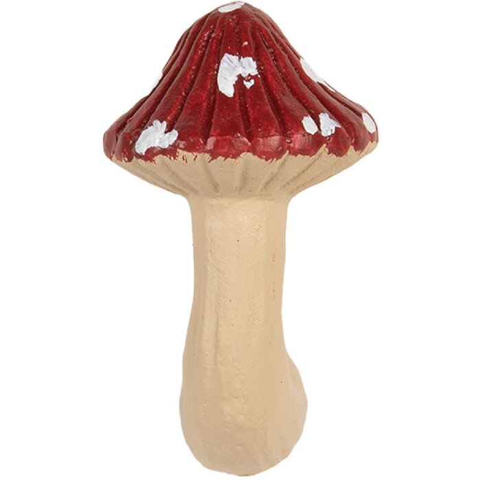 Pomello per porta Clayre & Eef 66263 3x4x6 cm Rosso-Beige