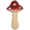 Pomello per porta Clayre & Eef 66263 3x4x6 cm Rosso-Beige