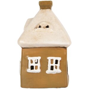 Decorazione casa in ceramica Clayre & Eef 12x9x14 cm Marrone-Beige