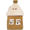 Decorazione casa in ceramica Clayre & Eef 12x9x14 cm Marrone-Beige