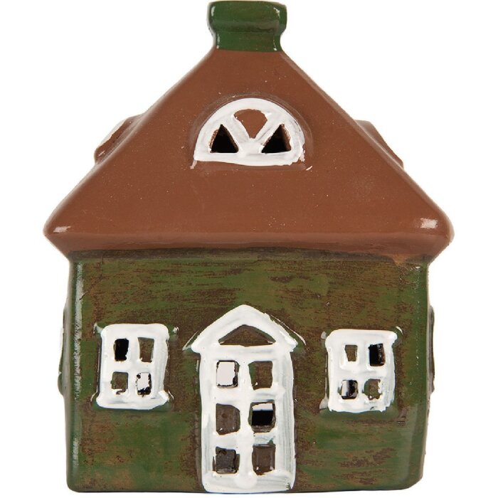 Decorazione Casa 6CE2185 Clayre & Eef 12x9x14 cm Verde-Marrone