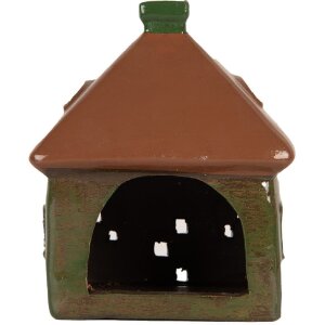 Decorazione Casa 6CE2185 Clayre & Eef 12x9x14 cm Verde-Marrone