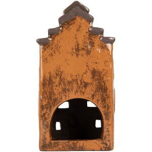 Decorazione Casa Clayre & Eef 13x10x24 cm Grigio e Arancione