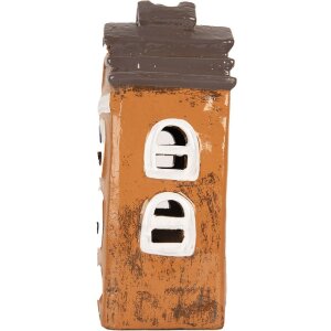 Decorazione Casa Clayre & Eef 13x10x24 cm Grigio e Arancione