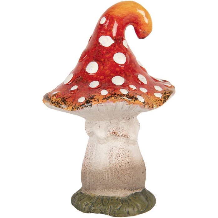 Decorazione a forma di fungo Clayre & Eef 6CE2205 11x11x16 cm Rosso-Bianco