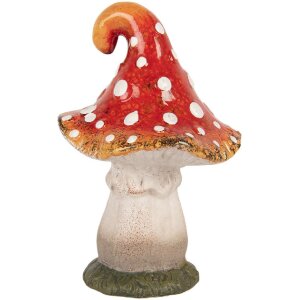 Decorazione a forma di fungo Clayre & Eef 6CE2205 11x11x16 cm Rosso-Bianco