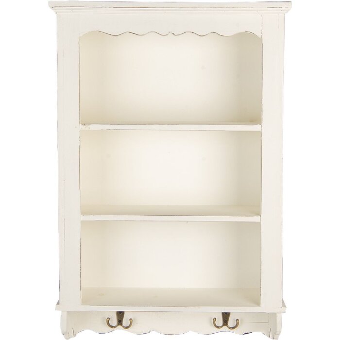 Clayre & Eef 5H0742 Credenza da parete 45x16x67 cm Bianca