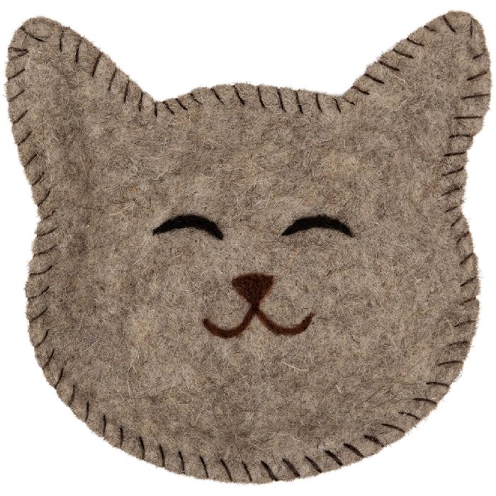Clayre & Eef 66301 Ciotola in feltro Cane 15x16x4 cm