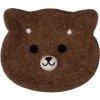 Clayre & Eef 66302 Ciotola in Feltro Orso 15x13x3 cm Marrone-Bianca