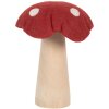 Fungo in feltro Clayre & Eef 66303 14x14x17 cm Rosso-Marrone