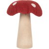 Fungo in feltro Clayre & Eef 66303 14x14x17 cm Rosso-Marrone