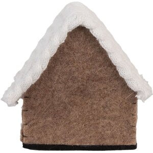 Casa in feltro Clayre & Eef 66306 13x10x13 cm Marrone Bianco