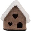 Casa in feltro Clayre & Eef 66306 13x10x13 cm Marrone Bianco