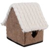 Casa in feltro Clayre & Eef 66306 13x10x13 cm Marrone Bianco