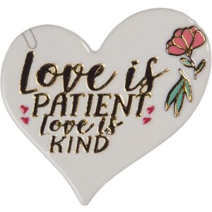 Magnet decorativo Clayre & Eef 66370 6x1x6 cm Bianco-Oro