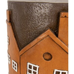 Tavolino per piante Clayre & Eef 6MG0128 Ø 39x39 cm Arancione Grigio