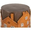 Tavolino per piante Clayre & Eef 6MG0128 Ø 39x39 cm Arancione Grigio