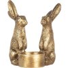 Portacandele Coniglio in polyresin Clayre & Eef 6PR5741 Oro 10x8x12 cm