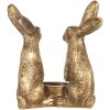 Portacandele Coniglio in polyresin Clayre & Eef 6PR5741 Oro 10x8x12 cm