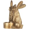 Portacandele Coniglio in polyresin Clayre & Eef 6PR5741 Oro 10x8x12 cm