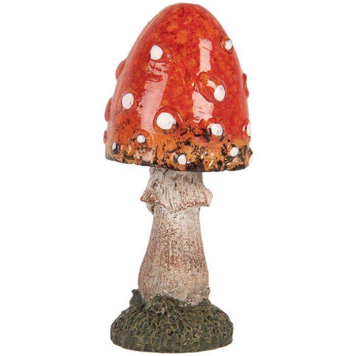 Clayre & Eef 6PR5745 Decorazione Fungo Rosso-Bianco 4x8 cm