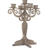Portacandele Clayre & Eef 6Y5818 26x26x35 cm Grigio-Beige