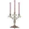 Portacandele in ferro Clayre & Eef 6Y5821 26x16x35 cm Grigio