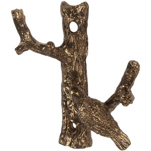 Gancio da parete decorativo Clayre & Eef 6Y5885 9x4x9 cm Color Oro