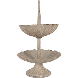 Etagere Clayre & Eef 6Y5886 Ø 15x24 cm Grigio Beige