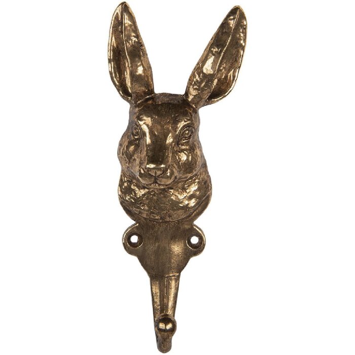 Gancio da parete Clayre & Eef 6Y5891 7x4x18 cm Oro