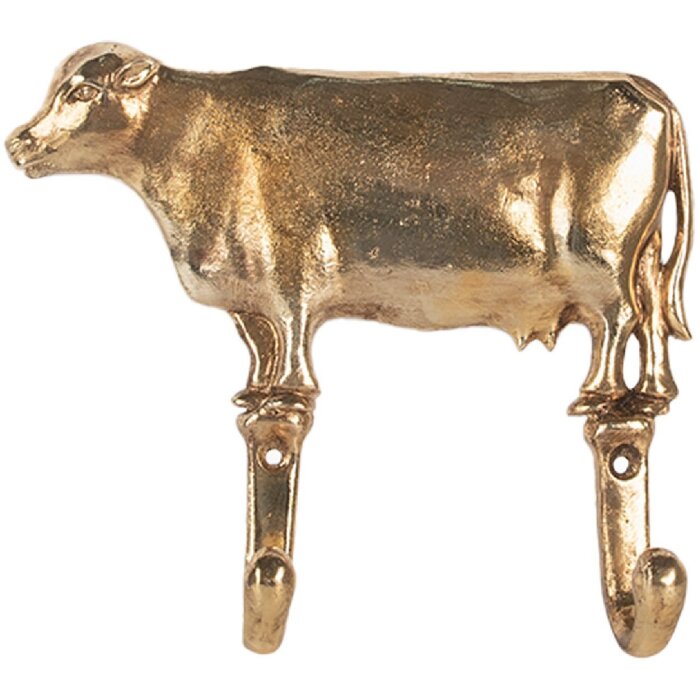 Gancio da parete decorativo Clayre & Eef 6Y5895 17x4x15 cm color oro