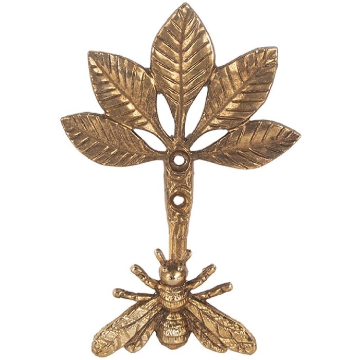 Gancio da parete decorativo Clayre & Eef 6Y5898 10x6x14 cm Color oro