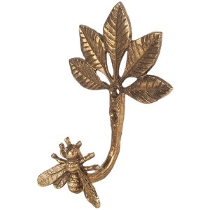 Gancio da parete decorativo Clayre & Eef 6Y5898 10x6x14 cm Color oro