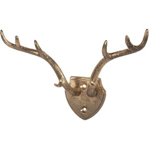 Gancio da parete Clayre & Eef 6Y5899 17x8x12 cm color Oro
