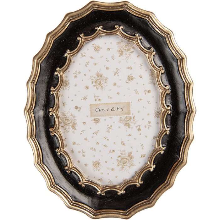 Cornice per foto Clayre & Eef 2F1381 16x2x21 cm / 10x15 cm Nera